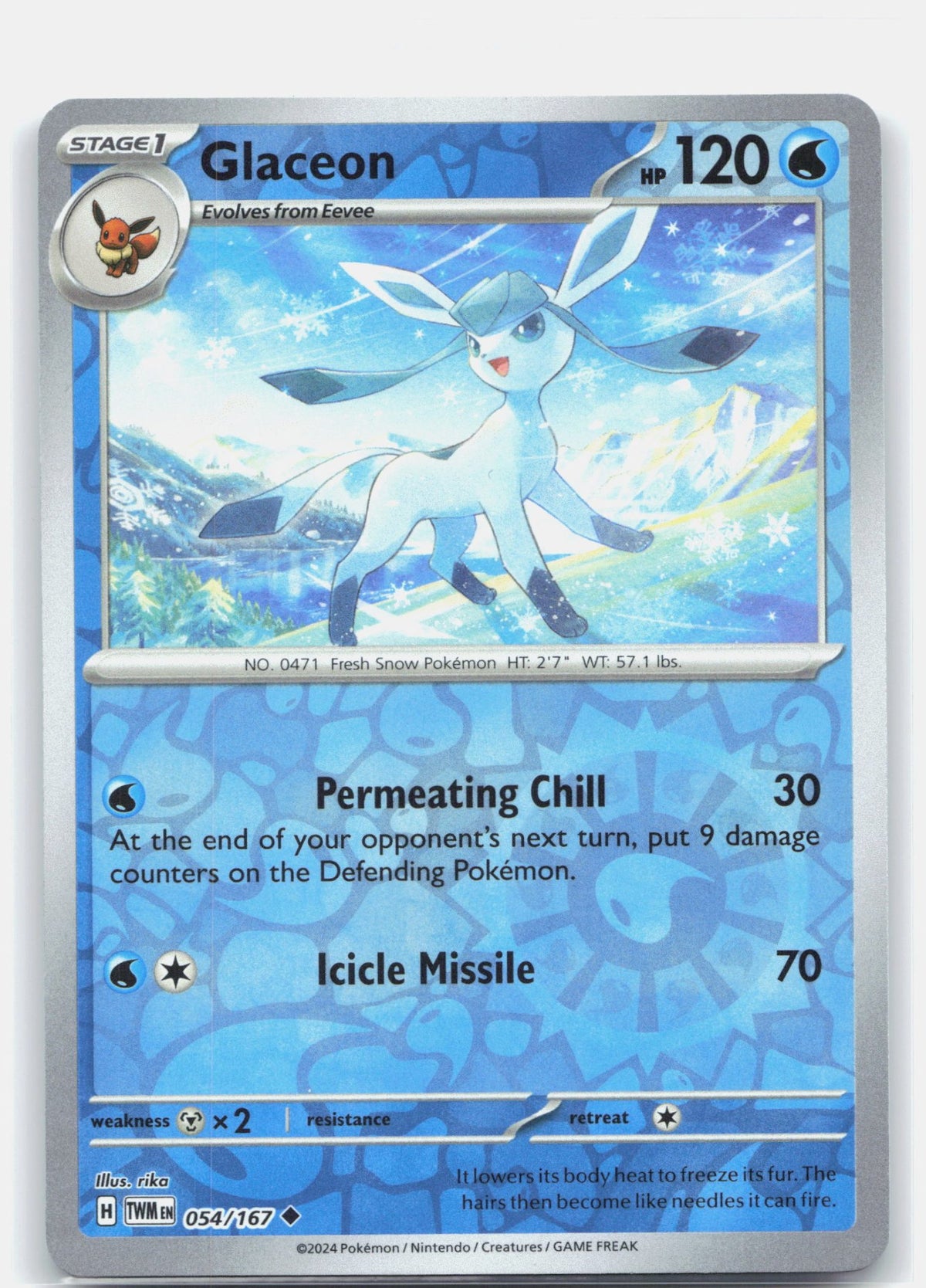 Glaceon 054 (Reverse Holofoil) - SV06: Twilight Masquerade