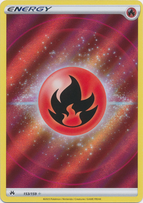 Fire Energy 153/159 (Texture Full Art) - Crown Zenith Pokesingles