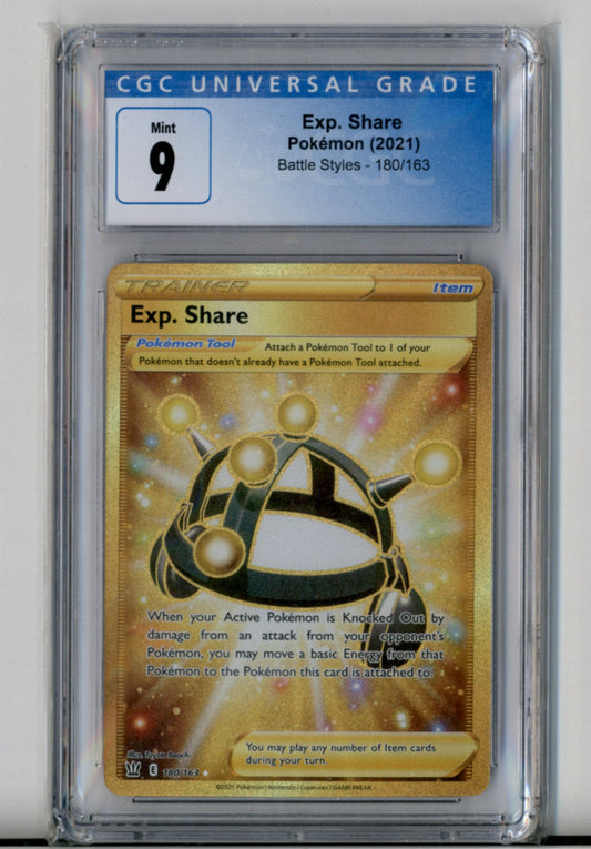 Exp. Share 180 Battle Styles CGC 9 Pokesingles