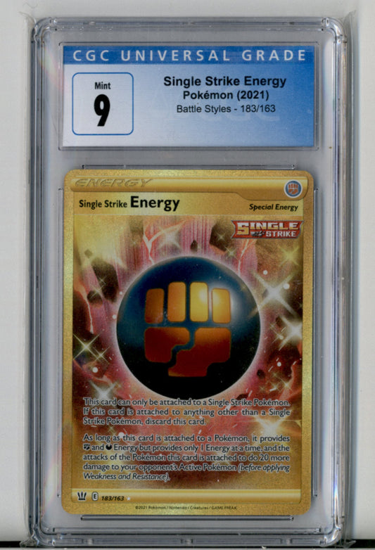 Single Strike Energy 183 Battle Styles CGC 9 Pokesingles